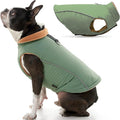 Gooby - Sports Vest, Fleece Lined Small Dog Cold Weather Jacket Coat Sweater with Reflective Lining, Green, Small