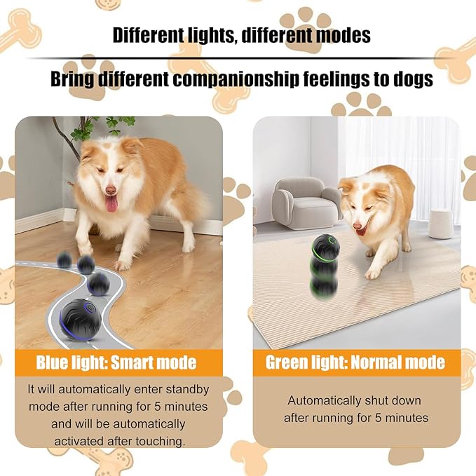 Interactive Dog Toys Dogs Ball,Moving Dog Toy with Touch Activated,Anti Boredom Dog Toys for Small Medium Dogs,Tough Motion Activated Automatic Vibrating Dog Ball,USB Rechargeable(Green)