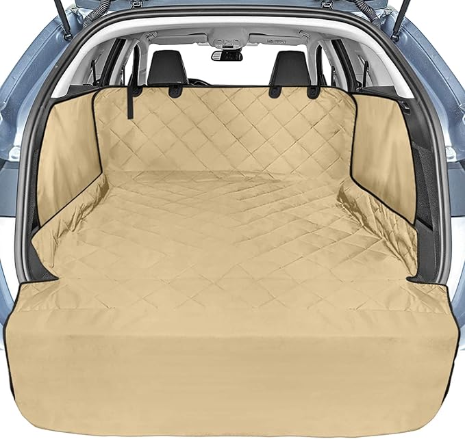 Veckle Cargo Liner, SUV Cargo Cover for Dogs with Side Flaps Hammock Water Resistant Nonslip Dog Seat Cover Area Protector Scratchproof for SUVs Sedans Vans