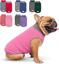 cyeollo 2 Pack Dog Fleece Sweater Warm Sweatshirt for Dogs, Reflective Doggie Vest Lightweight Small Dog Coat Pullover Winter Pet Clothing XL Pink & Grey