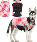 GMF Winter Dog Jacket Reversible Vest - Waterproof, Windproof, Thick Soft Coat with Leash Hole for Small to Large Dogs