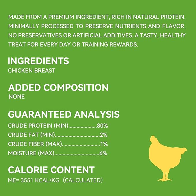 OPET Freeze Dried Chicken Cat Treats, Single Ingredient Grain Free High Protein Pet Food for Cats and Dogs, Healthy Training Snacks, Freeze Dried Cat Food (Chicken Breast, 5.92 Ounce)
