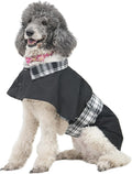 MAMORE Dog Jacket Waterproof Outdoor Vest for Smal Medium Large Dogs, Windproof Adjustable Breathable Lightweight Fashion Casual Dog Clothes (Black&White, X-Large)