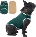 IECOii 2 Pack Dog T-Shirt for Small Dogs | Breathable Stretch Fit for Summer, UV Sun Protection for Chihuahua & Cats,Khaki+Green,M