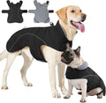 HEYWEAN Dog Winter Coat - Waterproof Windproof Reflective Vest for Medium & Large Breeds Adjustable Warm FleeceLined Jacket with Magic Tape & D-Ring for Leash Cold Weather Apparel (Black, XX-Large)
