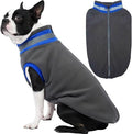 Winter Warmth Turtleneck Fleece Vest Dog Clothes, Ultra-Soft & Snug-fit Coat for Large Dogs with Back-Zipper, Thermal Doggie Vests Coats with Reflective Strip, Pet Sweater Standard Poodle(Grey, XL)