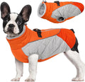AOFITEE Dog Coat, Dog Winter Coat, Reflective Small Dogs Jacket with Harness Built in and Fleece Lined, Waterproof Pet Winter Jacket Warm Snowsuit for Small Medium Large Dogs, Orange XS