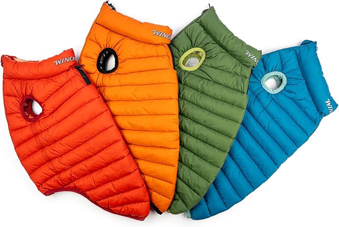 Winchester Pet Premium Reversible Dog Puffer Vest, Green, Medium