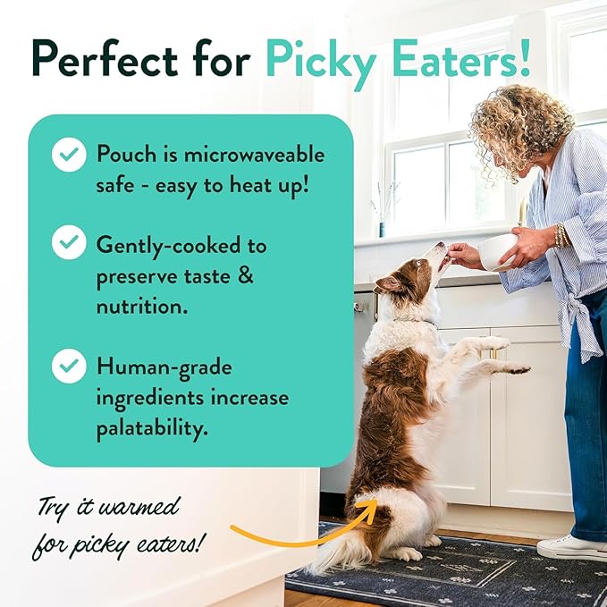 Portland Pet Food Company Fresh Dog Food Pouches - Human-Grade Topper Mix-Ins & Wet Pet Meals - Small & Large Breed Puppy & Senior Dogs - Gluten-Free Meal Toppers, Made in The USA - 6 Pack Variety