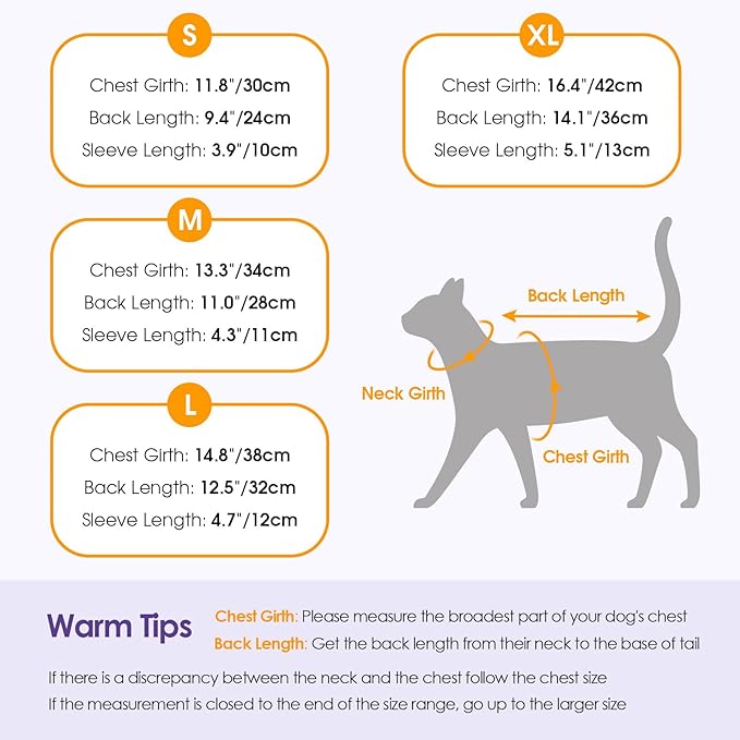 SUNFURA Hair Sticky Cat Clothes, Cat Sweater for Cats Only, 4-Legged Fleece Sweaters Kitten Pajamas Reduce Shedding Fur, Warm Pullover Shirts for Cats, Blue XL