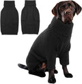 IECOii XXXL Dog Sweater,Warm Dog Sweaters for Extra Large Dogs Girl Boy,Stretchy & Cozy,Turtleneck Knitted Pullover for Pet Wear On Holiday,Easy On Doggy Sweatshirt for Labrador (Black,XXXL)