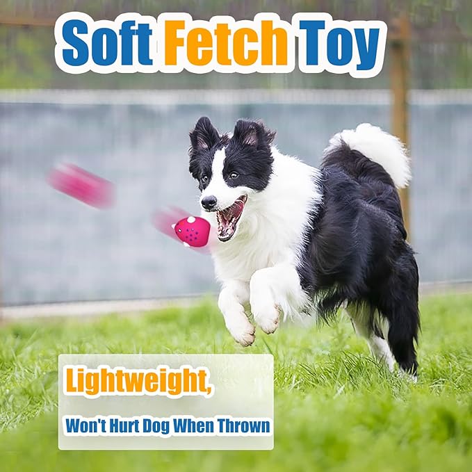 Squeaky Dog Toys for Small Dogs and Medium Breeds, Puppy Small Dog Toys Squeaky Dog Balls 6pcs for Mini, Small, Medium Breeds