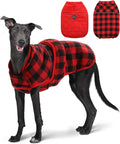 PAWZ Road Dog Winter Coat with 5 Layers Warm Material, Reversible Dog Clothes with 2 Sides, Dog Jacket Outdoor Water Repellent, (Red Plaid 2XL)