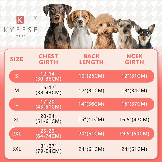 KYEESE Dog Coat Waterproof Dog Coats for Large Dogs Warm Pets Clothes for Cold Weather Windproof Dogs Jacket with Fleece Lined Thick Pet Winter Puffer Coat with Pocket Soft Pet Sweater with Leash Hole