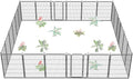 FXW Garden Fence Outdoor for The Yard – 40in(H) x 54.7ft(L) Heavy Duty Metal Animal Barrier for Dog and Rabbit, Decorative Dog Fence, 24 Panels, Silver