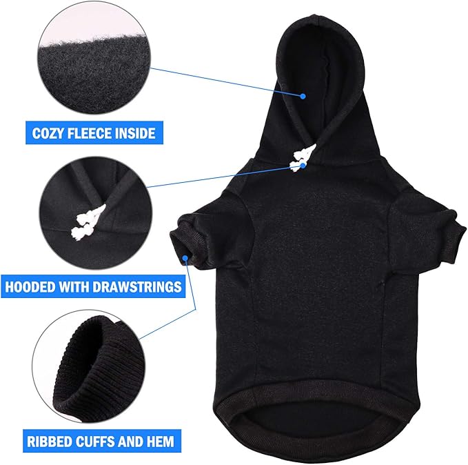 Dog Hoodie Sweater for Dogs Pet Clothes Buffalo Plaid Dog Hooded Sweatshirt Warm and Soft Breathable Cozy(Reindeer&S)