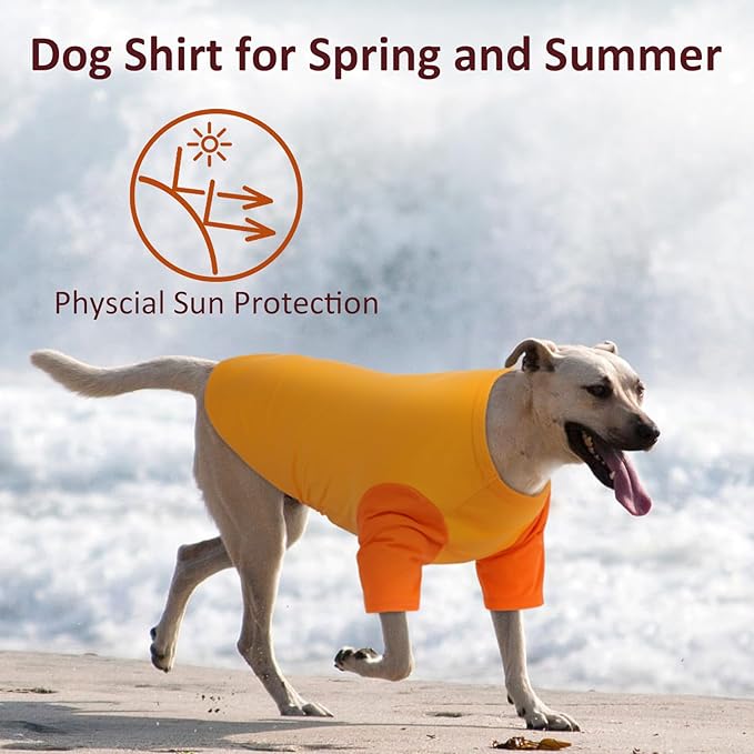 IKUPUKO 2 Pack Dog T-Shirts for Extra Large Dogs Soft Breathable Cotton Shirt Shedding Control Clothes for Great Dane, Summer Hot Weather Walking, Seaside, Park Play, XXXXXL
