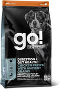 Go! Solutions Digestion + Gut Health, Dry Dog Food, Chicken Recipe with Ancient Grains, 12 lb Bag