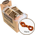 AFreschi Turkey Tendons for Dogs, USA-Sourced, Healthy Dog Treats, Rawhide-Free Puppy Chews, Long Lasting, All Natural, Hypoallergenic Dog Treats for Large Breeds, 10 Count Box Rope (L)