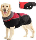 IDOMIK Dog Winter Coat, Reflective Waterproof Dog Jacket for Cold Weather, Warm Pet Coats for Small Medium Large Dogs, High Collar Doggy Fleece Snow Jacket, Winter Vest with Adjustable Buckle,L