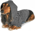 DJANGO Dog Hoodie – Warm, Lightweight, Soft & Stretchy Dog Sweater with Hood, Harness Hole & Elastic Waistband – Cozy Sweatshirt for Small Dogs up to 25 lbs, Dachshunds & Puppies – Black, X-Small