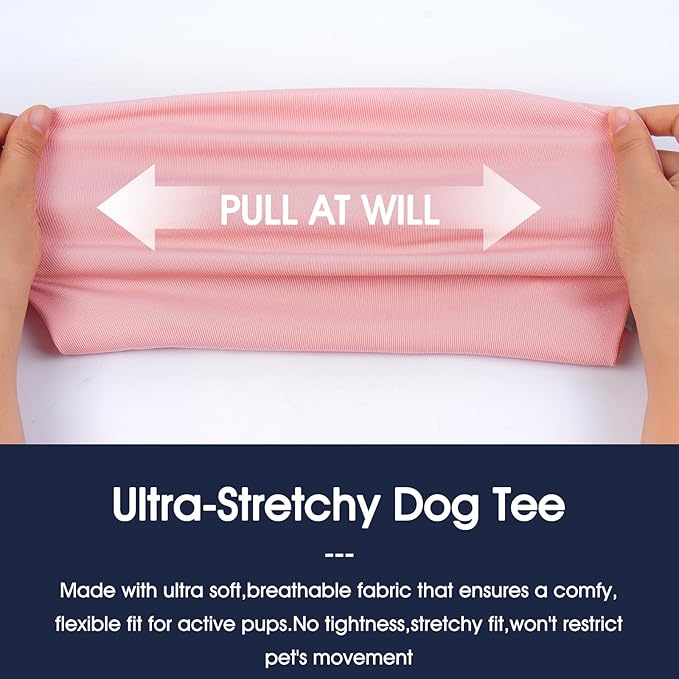 IECOii 2 Pack Dog Shirt for Large Dogs | Pullover T-Shirts, Sun Protection in Outdoor, Sleeveless Tank Top for Large Breeds, Pink+Green, 3XL