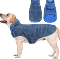 Malier Dog Winter Coat, Reversible Fleece Dog Cold Weather Coats, Windproof Warm Snow Puppy Jacket Vest Pet Clothes for Small Medium Large Dogs (Blue, XX-Large)