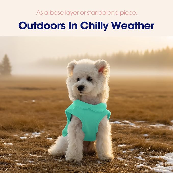 FUAMEY Dog Fleece Vest for Large Dogs,Warm Stretchy Dog Sweatshirts Pullover with Leash Hole Dogs Sweater Soft Pet Turtleneck Cozy Pet Vest Lightweight Sleeveless Cyan XXL