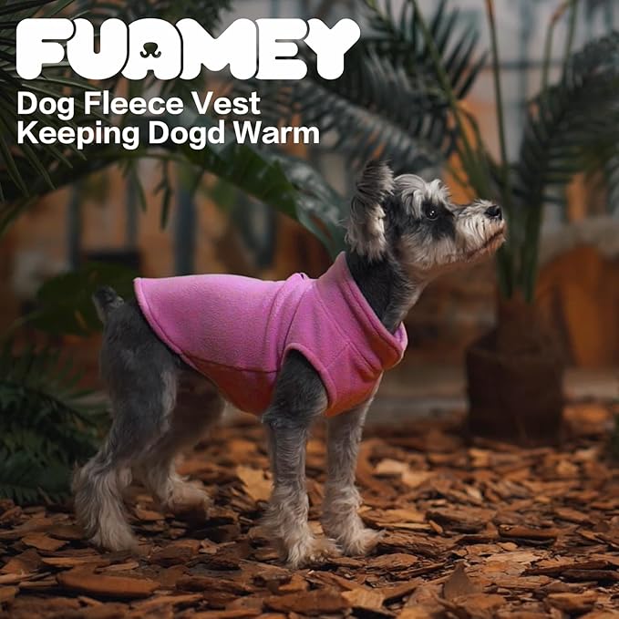 FUAMEY Dog Fleece Vest for Large Dogs,Warm Stretchy Dog Sweatshirts Pullover with Leash Hole Dogs Sweater Soft Pet Turtleneck Cozy Pet Vest Lightweight Sleeveless Pink XL