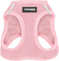 Best Pet Supplies Voyager Step-in Air Harness - All Weather Mesh, Reflective, No Pull Harness for Dogs, Cats - Secure with Hook & Loop Fastener, Buckle, Double D-Rings - Pink, XXXS