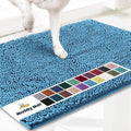 Muddy Mat® Shown on TV – Super Absorbent Door Mat Indoor, Microfiber Quick Dry Chenille Entryway Rug, Non-Slip Front Door Mat, Indoor Mats for Entryway, Machine Washable Pet Rug, Sky Blue 24"x36"