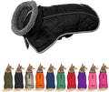 Fragralley Dog Coat Small, Waterproof Dog Jacket with Warm Fleece Lining, Adjustable Reflective Dogs Winter Coat, Turtleneck Pet Coats for Cold Weather (Black S)