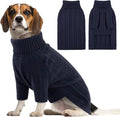 Queenmore XXL Dog Sweater,Large Dog Sweaters for Dogs Girls Boys,Xmas Turtleneck Pet Sweaters for Large Dogs,Cold Weather Doggie Sweatshirt Knitwear for Golden Retriever,Labrador(Dark Navy,XXL)