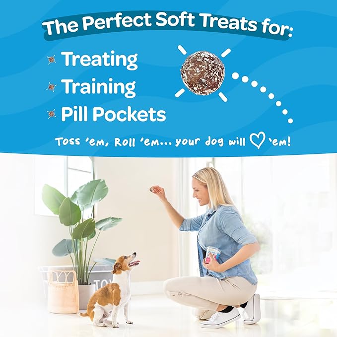 Cranberry, Pumpkin, & Apple Healthy Dog Treats - Vegan, Non-GMO, Human Grade - All Breeds, Sizes, & Ages - All Natural, Lean, Gluten-Free, Soft & Chewy - 6pk (108 Dog Treats Bulk)