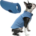 Gooby Fleece Vest Dog Sweater - Blue, X-Large - Warm Pullover Fleece Dog Jacket with O-Ring Leash for Small to Medium Dogs