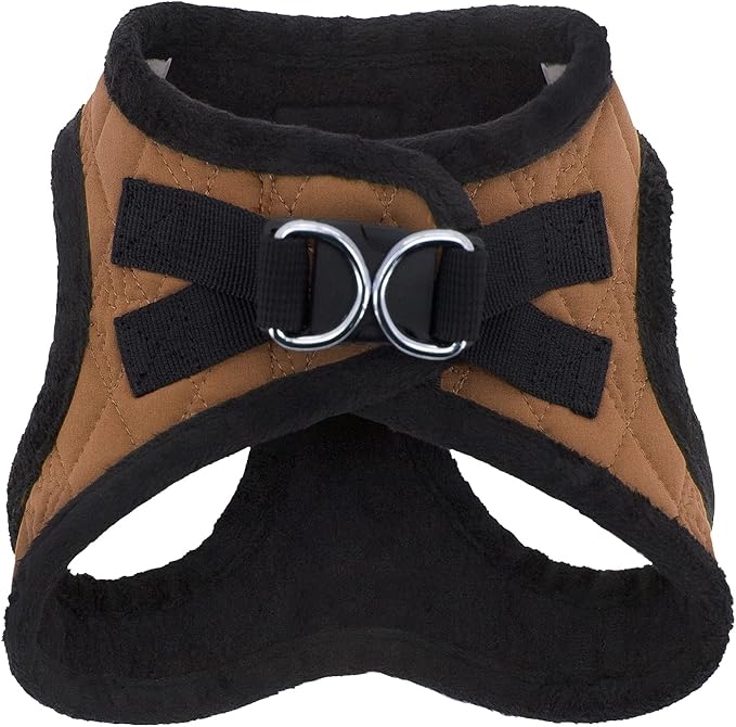 Best Pet Supplies - All Weather Mesh/Plush, Reflective, No Pull Harness for Small, Medium Dogs, Cats - Secure with Hook & Loop Fastener, Buckle, Double D-Rings - Beige Plush, XS