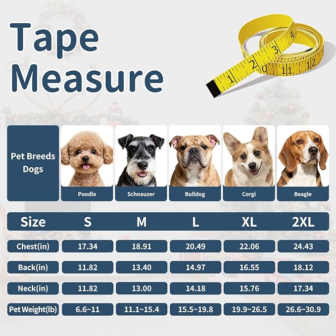 Dog Winter Coat for Small & Medium Dogs (Up to 31lb), Waterproof Dog Coat with Harness, Puppies Windproof Puppy Puffer Jacket, Snowsuit for Dachshund,Frenchie, Corgi (Paw Blue, Small)