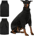 ASENKU XXL Dog Sweaters for Large Dogs Girls Boys, Doberman Sweater for Female Male, Winter Turtleneck Long Sleeve Pet Christmas Sweater for Pitbull Golden Labrador (Grey, 2XL)