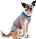 Goldpaw Duluth Double Fleece Dog Sweater Vest for Medium Dogs - Soft, Stretchy Dog Fleece - Warm Pet Jacket for Fall and Winter - Premium Pet Outerwear - Machine Washable - Charcoal/Marine - Size 16