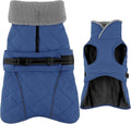 Dog Coat, Waterproof Dog Winter Jacket with Adjustable Buckle, Reflective Turtleneck Pet Snow Vest Warm Fleece Sweater for Small Medium Large Dogs - Blue, 3XL