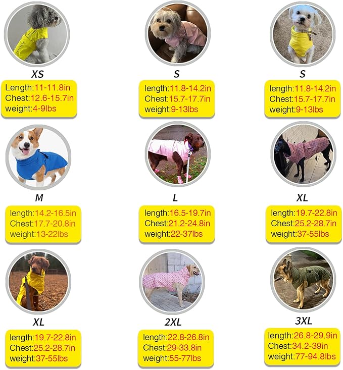 Waterproof Dog Raincoat with Reflective Strip, Adjustable Breathable Rain Coat Jacket with Leash Hole for Dogs (Khaki, Medium)