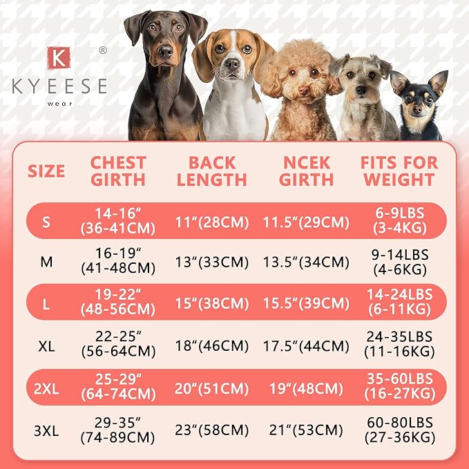 KYEESE Dog Hoodie Stretchy Cat Coat with Leash Hole Soft Dog Clothes for Small Dogs Pet Sweatshirt with Drawstring Dogs Winter Coat for Cold Weather Comfort Cat Sweater Warm Pet Clothes