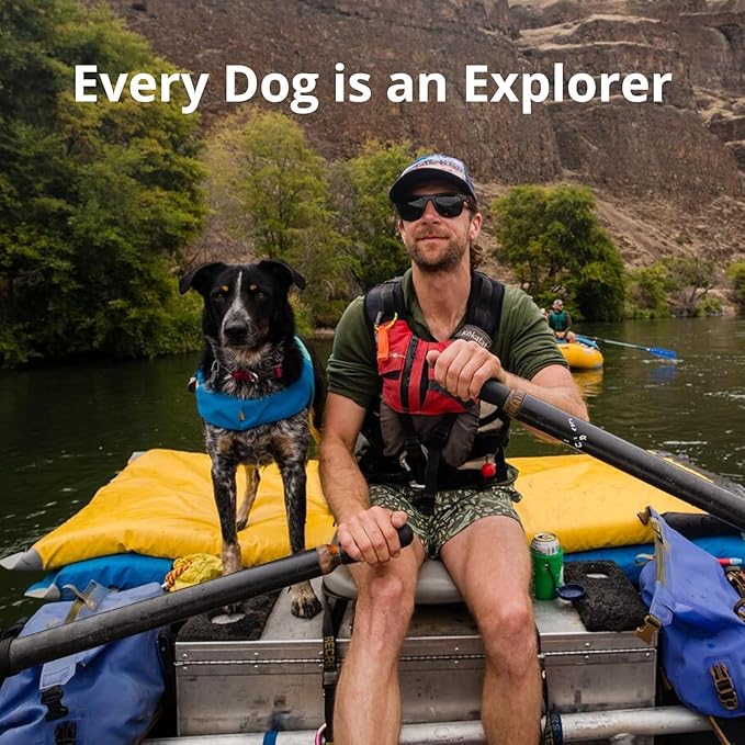 Ruffwear, Float Coat Dog Life Jacket, Premium Buoyancy Swim Vest with Lift Handle, Secure Fit & Reflective Trim, Adjustable Flotation for Swimming, Boating, & Outdoor Adventures, Deep Blue, Small