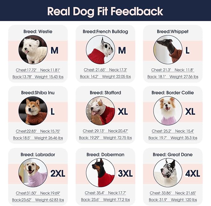 IECOii XL Dog Sweater Dress for Large Dogs Girl, Cable Knit Winter Dress for Female Dogs, Pink, XLarge, Soft Girl Dog Sweater with Tartan Plaid Skirt Cute Turtleneck Knitwear for Cold Weather
