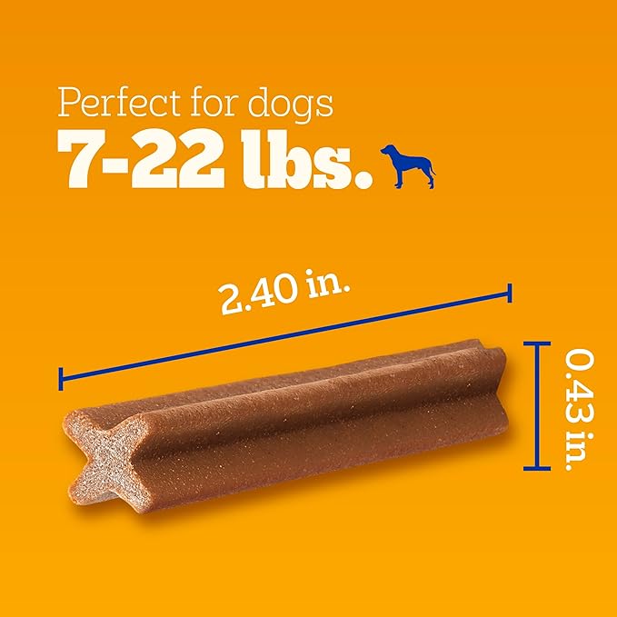 Pedigree Dentastix Small and Toy Breed Dog Treats, Beef Flavor, (7) 24ct Bags (168 Treats Total)