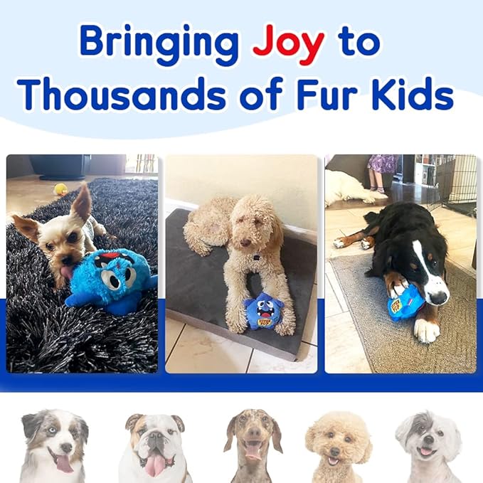 Petbobi Upgrade Dog Toys Interactive Monster Plush Ball Shake Squeak Crazy Bouncer Toy Exercise Electronic Toy for Puppy Motorized Entertainment for Pets