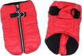 Puppy Winter Coat - Waterproof Dog Jacket for Small Dogs, Lightweight Insulated Bomber Jacket - Red