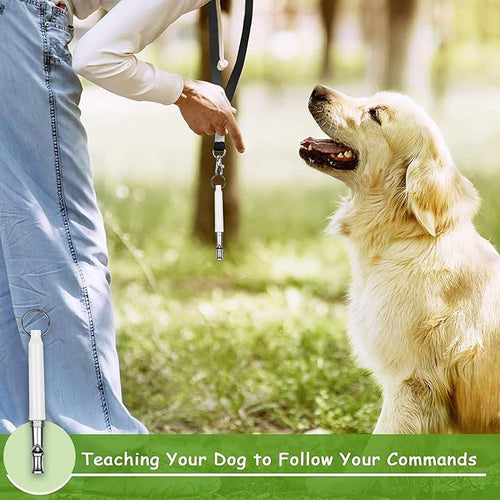 2 Pack Dog Whistle, Dog Whistle to Stop Barking Neighbors Dog, Adjustable Ultrasonic Silent Dog Training Whistles(Black and White with Lanyard)