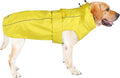 Waterproof Dog Raincoat with Reflective Strip, Adjustable Breathable Rain Coat Jacket with Leash Hole for Dogs (Yellow, Medium)