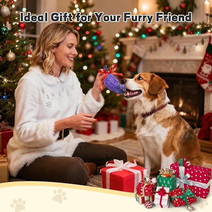 Dog Chew Toys for Aggressive Chewers, Indestructible Lizard Shape Tough Dog Toy with Natural Scents, Durable Chew Bones to Keep Large Dogs Busy, for Super Chewers 20-80Lbs - Peanuts